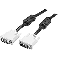 StarTech.com Dual Link DVI Cable - 25 ft - Male to Male - 2560x1600 - DVI-D Cable - Computer Monitor Cable - DVI Cord - Video Cable (DVIDDMM25)
