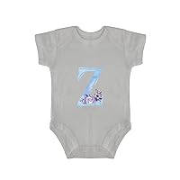 Baby Outfit Floral Monogram Letter - Z Romper Outfit Newborn Bodysuit Gifts for Babies 3months
