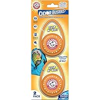 Arm & Hammer Odor Busterz Clip N' Go Air Freshener and Odor Eliminator, Orange, 2-Piece