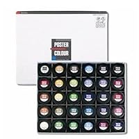 Arteza Watercolor Paint, Set of 36 Assorted Vibrant Colors in Half Pans in Tin
