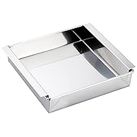 Endoshoji ATM07018 Commercial Egg Tofu Pan, 7.1 inches (18 cm), Kanto Type, Main Body: 18-8 Stainless Steel, Made in Japan