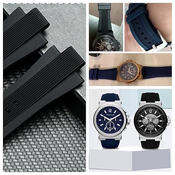 Mua LaTool Silicone Rubber Watch Band Strap Replacement for Michael Kors -  13x29mm Watch Band Compatible with MK8380 MK8356 MK8295 MK9020 (Blue /  Black) trên Amazon Mỹ chính hãng 2023 | Fado