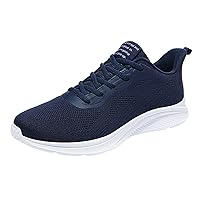 Mens Walking Shoes Athletic Running Sneakers Mens Walking Shoes Athletic Running Sneakers Mens Shoes Mesh Breathable Lace Up Solid Color Casual Fashion Simple Shoes