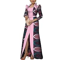 Women Dress African Long Sleeve Dashiki Long Maxi Dresses for Women Party Robe Dress