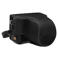 MegaGear MG1767 Ever Ready Leather Camera Case Compatible with Fujifilm X-A7 - Black