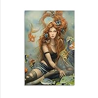 Arantza Sestayo Spanish Painter Illustrator Fantasy Classic Painting Art Poster (3) Canvas Painting Posters And Prints Wall Art Pictures for Living Room Bedroom Decor 08x12inch(20x30cm) Unframe-style