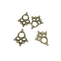 10 PCS Jewelry Making Charms Findings Supply Supplies Crafting Lots Bulk Wholesale Antique Bronze Tone Plated G3RF1 Earring Connector Joiner