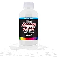 U.S. Art Supply White Opaque Acrylic AirbrU.S.h Paint 8 oz.- Ready to Spray and Also Great Acrylic for Pouring Art