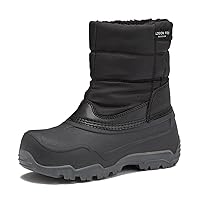 LONDON FOG Jett Waterproof Boys, Girls & Toddler Snow Boots for Kids - Insulated Warm Fleece Lined Girls & Boys Winter Boots Size 5 Toddler to 6 Big Kid, Snow Boots Girls and Boys