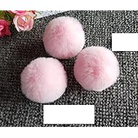 5pcs Soft Pompom Balls Fluffy Pom Pom for Knitted Hat Gloves Bags Keychains Clothing Faux Rabbit Fur Sewing Supplies ( Color : Pink , Size : 5cm )