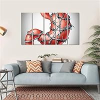 ERGO PLUS Modern Artwork Wall Art Canvas Abstract Paintings - Stomach Pain - Decor for Living Room Bedroom Kitchen - 52x30in