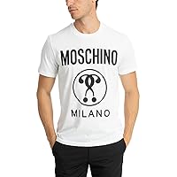 MOSCHINO Men t-Shirt Double question Mark White