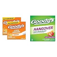 Goody's Extra Strength Cool Orange Headache & Hangover Berry Citrus Powders, 24 & 16 Packets