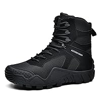 Men's Tactical Waterproof Breathable Slip-Resistant Boots,Tactical Boots Lace Up All Terrain Shoes,Work Boots Desert Boots, for Hiking, Hunting, Working, Walking, Climbing