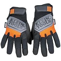 Work Gloves, Touchscreen-Capable General Purpose Gloves feature Firm Grip Suede Palm, Hook and Loop Wrist Strap