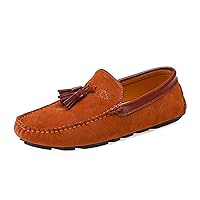 Mens Fashion Dress Tassel Suede Leather Walking Driving Loafers Work Office Shoes