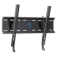 PERLESMITH Tilting TV Wall Mount Bracket Low Profile for Most 23-60 inch LED LCD OLED, Plasma Flat Screen TVs with VESA 400x400mm Weight up to 115lbs, Fits 16