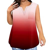 Oversized Tank Tops for Women Summer Sleeveless V Neck Tanks Loose Fit Graphic Tunic Tops to Wear with Leggings