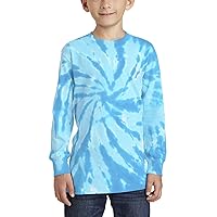Youth 100% Cotton Long Sleeves Regular Fit Tie-Dye T-Shirt