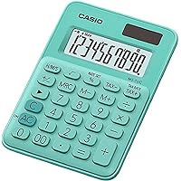 Casio MS-7UC Desktop Calculator 10 Digits in Trendy Colours Tax Calculator Sign Change Solar/Battery Operated