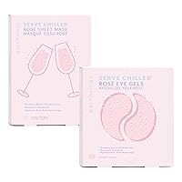 Patchology Bundle with Hyaluronic Acid Eye Gels (5 Pairs) and Facial Sheet Masks (4 Count) — Under Eye Patches For Dark Circles and Puffy Eyes — Face Masks Skincare Sheet for Hydrating Skin