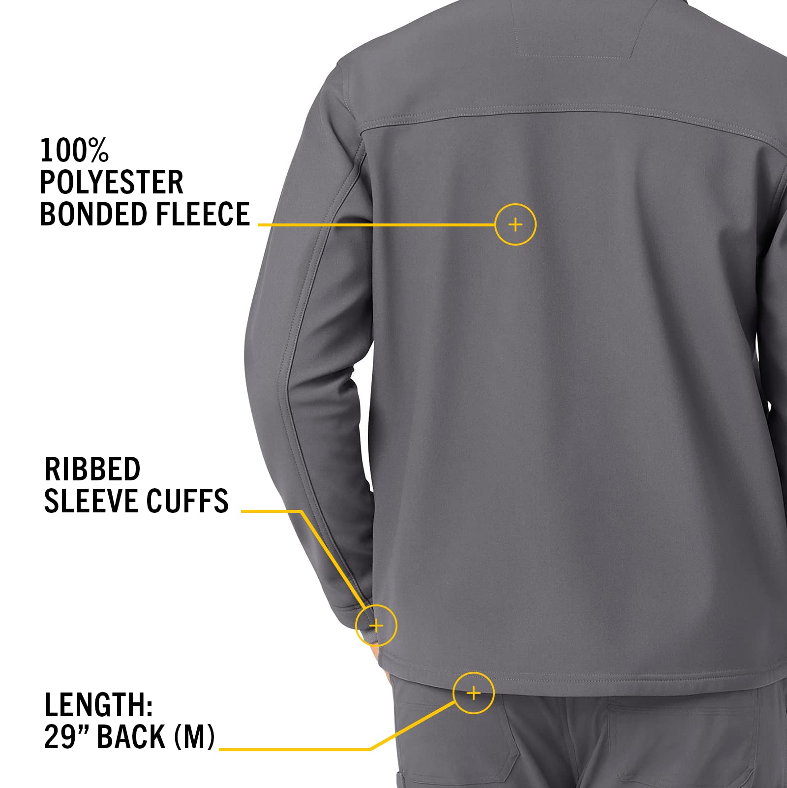 Carhartt Men's Rugged Flex Modern Fit Fluid Resistant Bonded Fleece Jacket