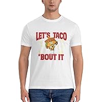 Men's Cotton T-Shirt Tees, Tacosaurus Rex Cinco De Mayo Graphic Fashion Short Sleeve Tee S-6XL