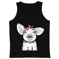 Baby Pig with Red Bandana Kids' Jersey Tank - Pig Fan Gift Ideas - Animal Lover Stuff