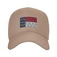 Polygon Effect of Flag of North Carolina Baseball Cap for Men Women Dad Hat Classic Adjustable Golf Hats