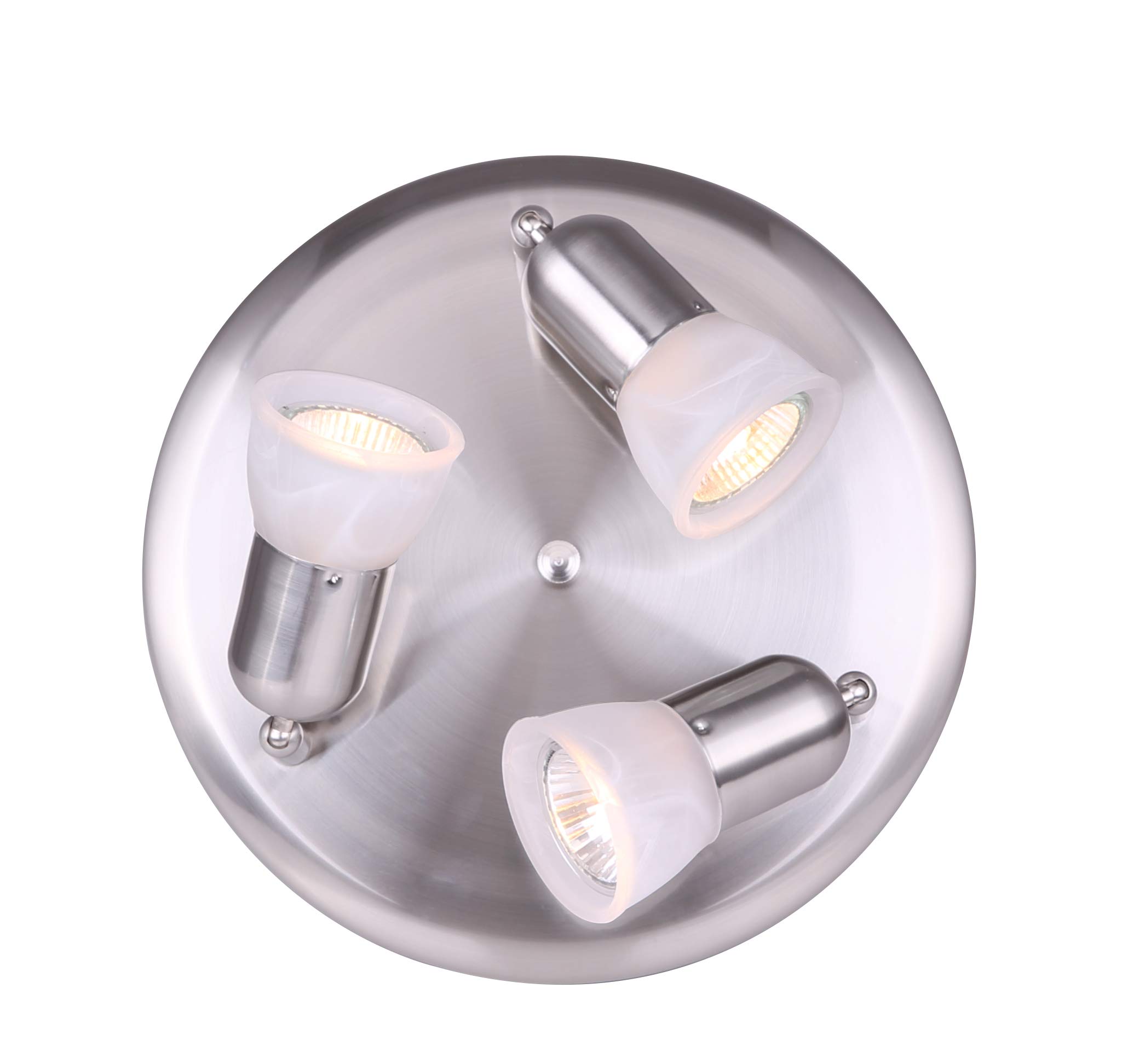 CANARM LTD. ICW356A03BPT10 James 3 Bulb Ceiling/Wall Light, Brushed Pewter