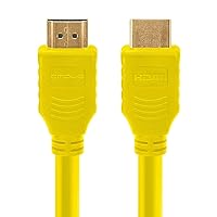 Cmple - HDMI Cable 10FT High Speed HDTV Ultra-HD (UHD) 3D, 4K @60Hz, 18Gbps 28AWG HDMI Cord Audio Return 10 Feet Yellow