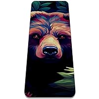 Double the Parrot Yoga Mat, 1/4 Extra Thick TPE Non Slip Exercise & Fitness Mat for All Types of Yoga, Pilates & Floor Workouts with Yoga Bag (72