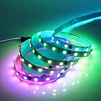 12V RGB LED Strip Lights Kit,13ft/4m Addressable Dream Color LED Lighting with Chasing Effect,60 LED/M Waterproof Neonpixel LED Flexible Tape Light with RF Remote Controller(Black FPCB)