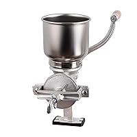 High Hopper Grain Mill Cast Iron Grain Grinder Manual Coffee Grinder Heavy Duty Food Mill with Shild and Clamp for Nuts Flour Corn and Wheat (Paint Coated)