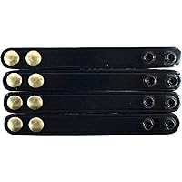 Gould & Goodrich B76-4WBR 4-Pack Belt Keepers, Double Snap, Black Weave