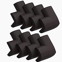 Upgraded Baby Safety Foam Corner Protectors,Childproof Tables and Furniture Sharp Corner Guards, Edge Guard Cushion, 8 Pack, (Black)