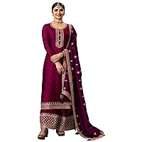 Indian Pakistani Wedding Wear Silk Georgette Salwar Kameez Palazzo Suits Designer Dress
