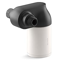 KOHLER Aquifer Filtered Shower Head Attachment, Filtration System Attaches to Most Exisiting Shower Heads and Shower Arms, Reduces Chlorine, Odor, and Controls Scale in Matte Black, REC24612-BL