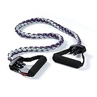 SPRI Braided Xertube Resistance Bands – Premium Exercise Band for Men & Women – Workout Equipment for Home Gym Fitness Training – Comfort Grip for Strength, Weights, and Resistance