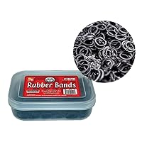Rubber Bands Hair Band Soft Elastic Hair Accessories Braids Mini Hair Ties Stretchy Hair Ties No Damage Rubber Bands for Hair Made in Vietnam (500 Pcs - Black with Case)