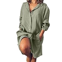 XJYIOEWT Emerald Green Dress,Women and Shirt Dress Casual Loose Maxi Dresses Lace Plus Size Dresses