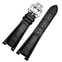 Genuine Leather Watch Band Fit For Patek Philippe 5711 5712G Nautilus Brown Black Blue Soft Cowhide Watch Straps 25mmX13mm