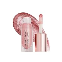 Revolution Shimmer Bomb Lip Gloss, Lip Tint Infused With Vitamin E, Shimmery Finish, Comes In 6 Colors, Glimmer