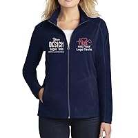 INK STITCH Women L223 Custom Embroidery Add Your Own Logo Texts Personalized Microfleece Jackets