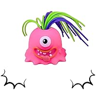Fatigue Toys Stress Relief Hair Pulling Screaming Monster, Funny Hair-Pulling Screaming Monster Toys Stress Relief and Anti Anxiety Toys for Kids，Halloween Screaming Monster Toys (Red)