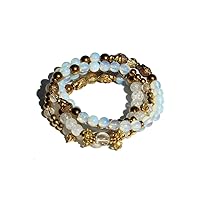 Soul Gazer Mala | 108 Count Tibetan Hindu Buddhism Spiritual Prayer Crystal Gemstone Jewelry Necklace
