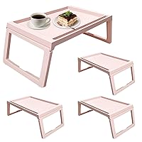 4 Pack Bed Tray Table with Foldable Legs, 26.8