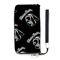 Funny Mama Bear Autism Awareness Long Wallet for Men With Credit Card Holder Zip Coin Pocket