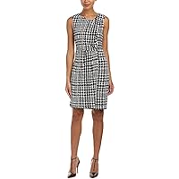 Jones New York Women's One Size Slvlss Print PLT Neck Drape Dress