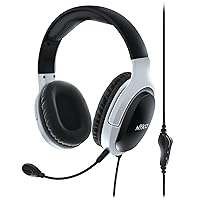 Nyko NP5-5000 Wired Headset for PlayStation 5 - Lightweight Headphones w/Adjustable Microphone - Compatible w/ PS4, PS5, Nintendo Switch, Xbox One and Xbox X|S - PS5 Accessories (Black/White)